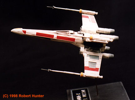 X-Wing on stand.