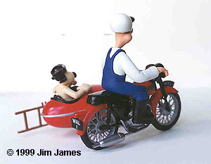 Starship Modeler Wallace Gromit Motorbike and Sidecar