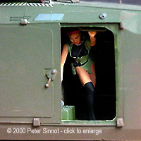 [Lara coming out the door - click to enlarge]