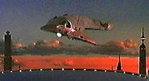Slave I gettin', while the gettin's good. Han almost got some, but now he's an icicle.