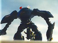 [Protestor's-eye view of BIG trouble]